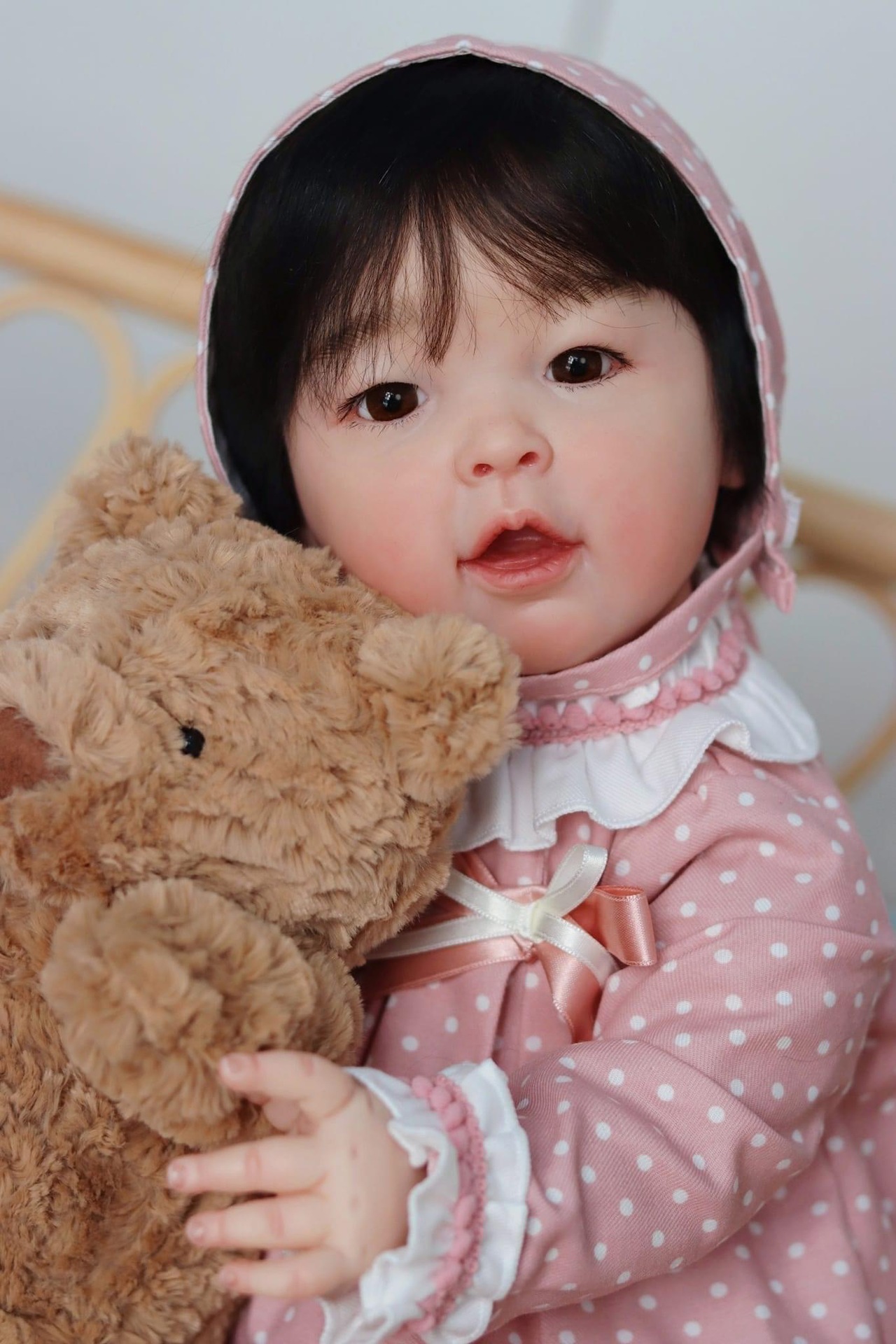 Ethnic Fashion Model - Meilian Reborn Babypop Afgewerkt met Haar