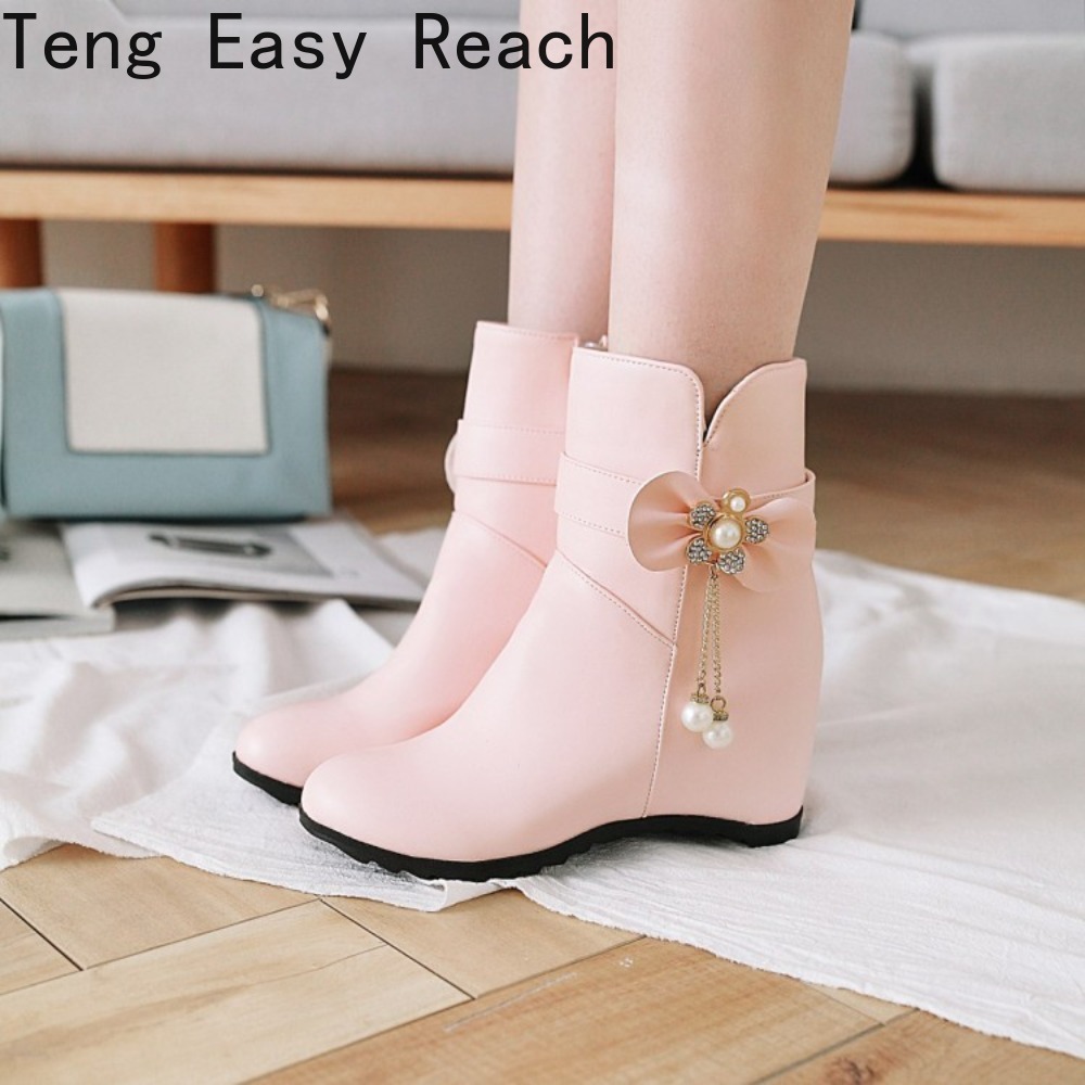 Women'S Ethnic Fashion Brands - Mode Wedges Merk Dames Feestschoenen Witte