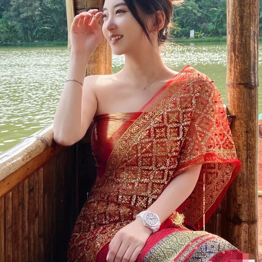 Batik Sarong Wrap - Luxe Thaise dames vintage jurk Thailand