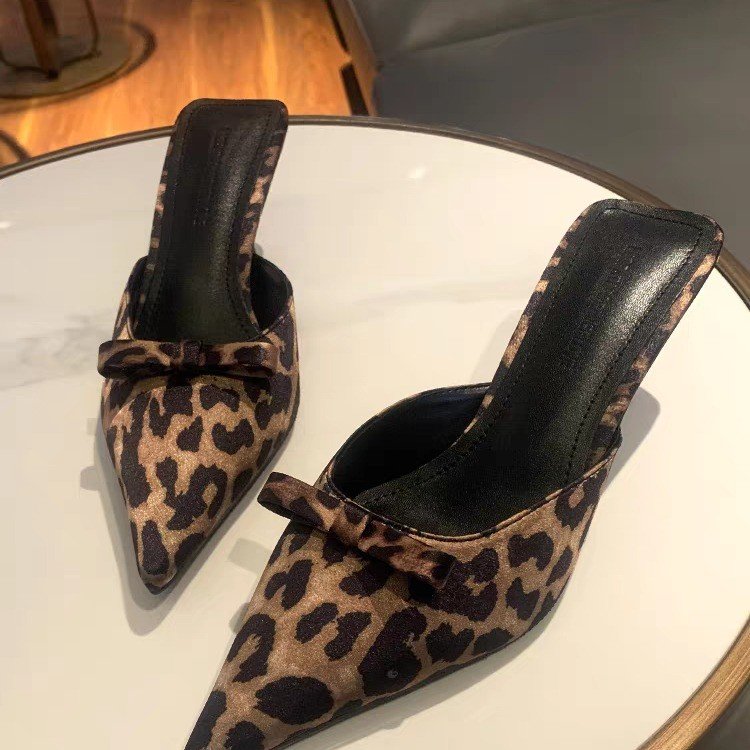 Ethnic Fashion In - damespantoffels met puntige hoge hakken en