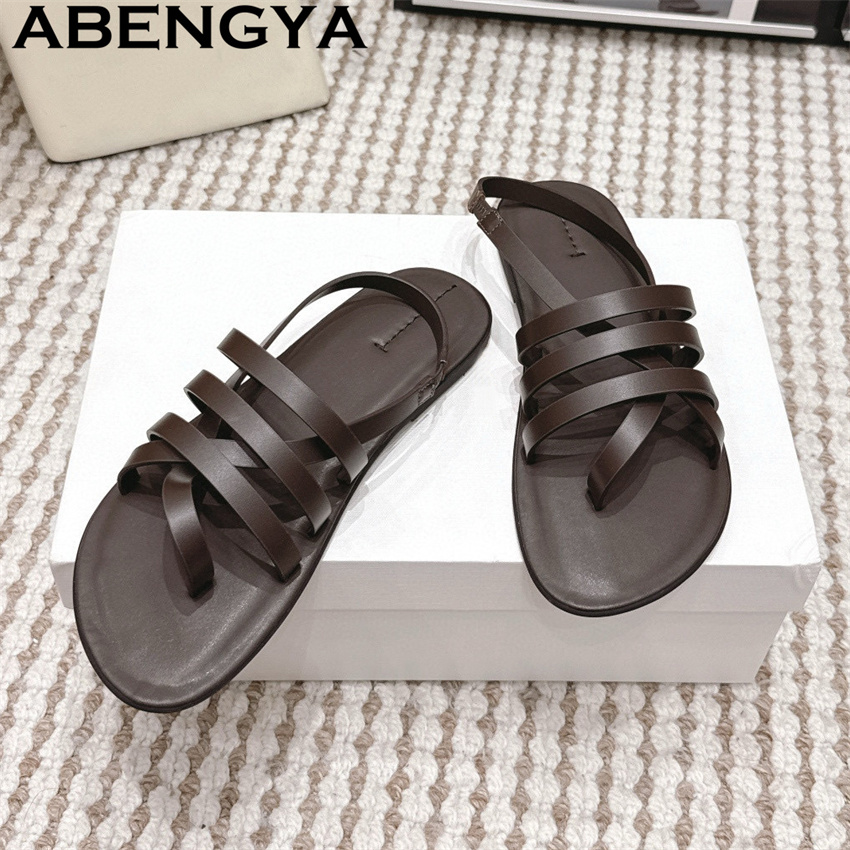Ethnic Fashion In - Etnische stijl smalle bandjes slippers platte