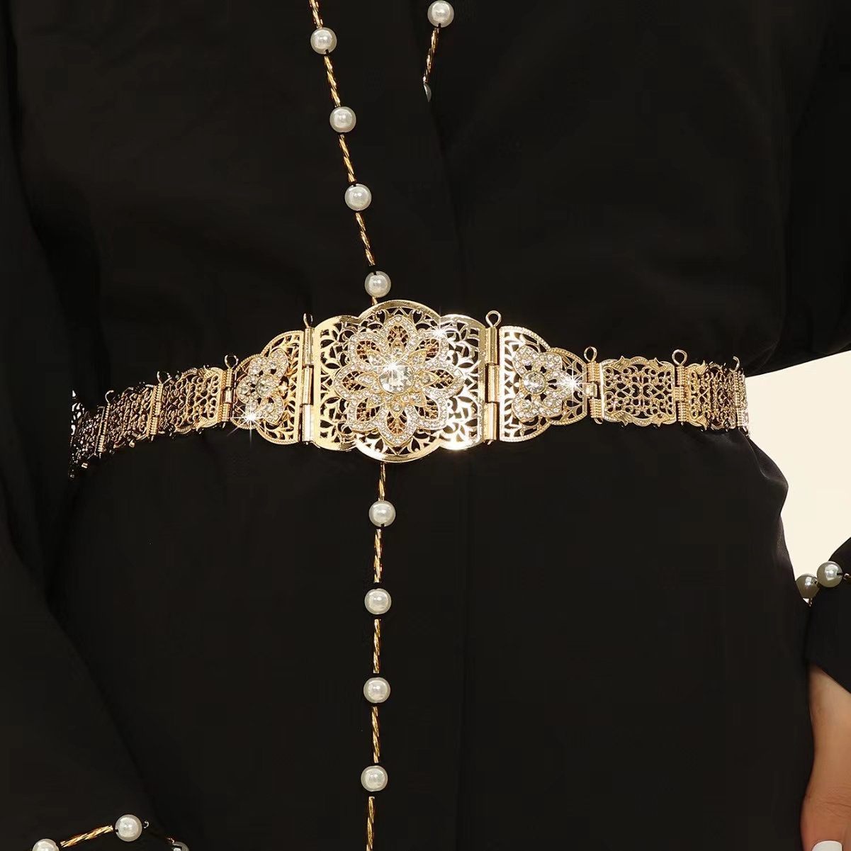 Ethnic Chic Fashion - Sunspicems Chique Marokko Kaftan Riem Voor