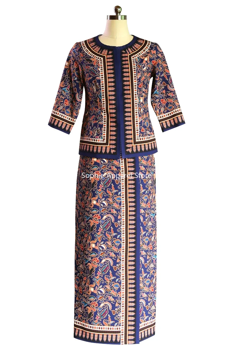 Batik Sarong Wrap - Zuidoost-Azië Stewardess Uniform Singapore Maleisië Nyonya