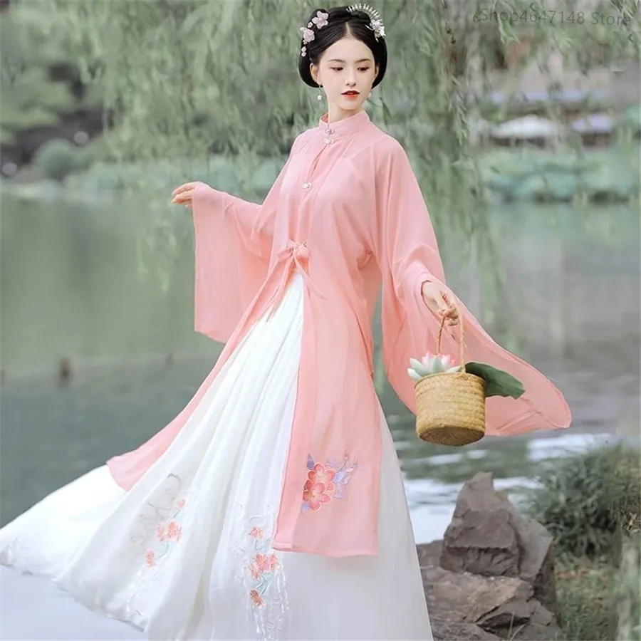 Ethnic Fashion Show - jaChinese traditionele roze oranje groene dameskleding