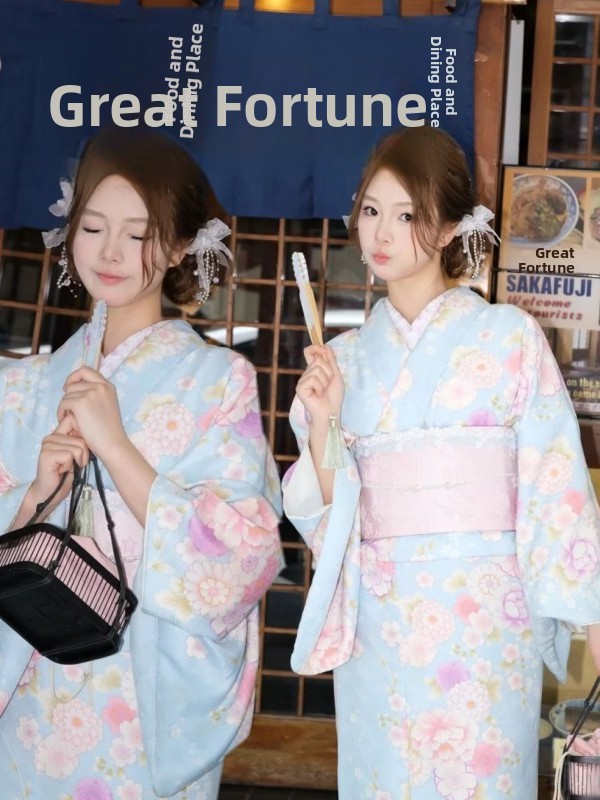Ethnic Fashion Girls - Nieuwe vintage Japanse traditionele kimono fotografiekostuum