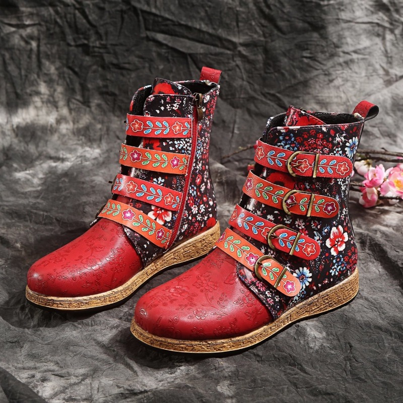 Women'S Ethnic Fashion Brands - Merk Dameslaarzen 2026 Lente Comfortabele enkellaarzen