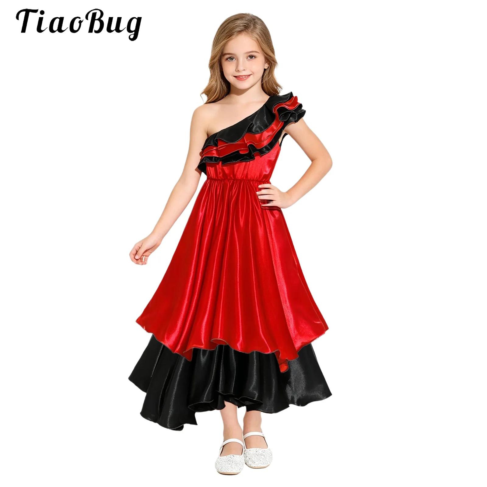 Ethnic Fashion Girls - Etnische Braziliaanse danseres Meisjes Spaanse Flamenco-danskostuum