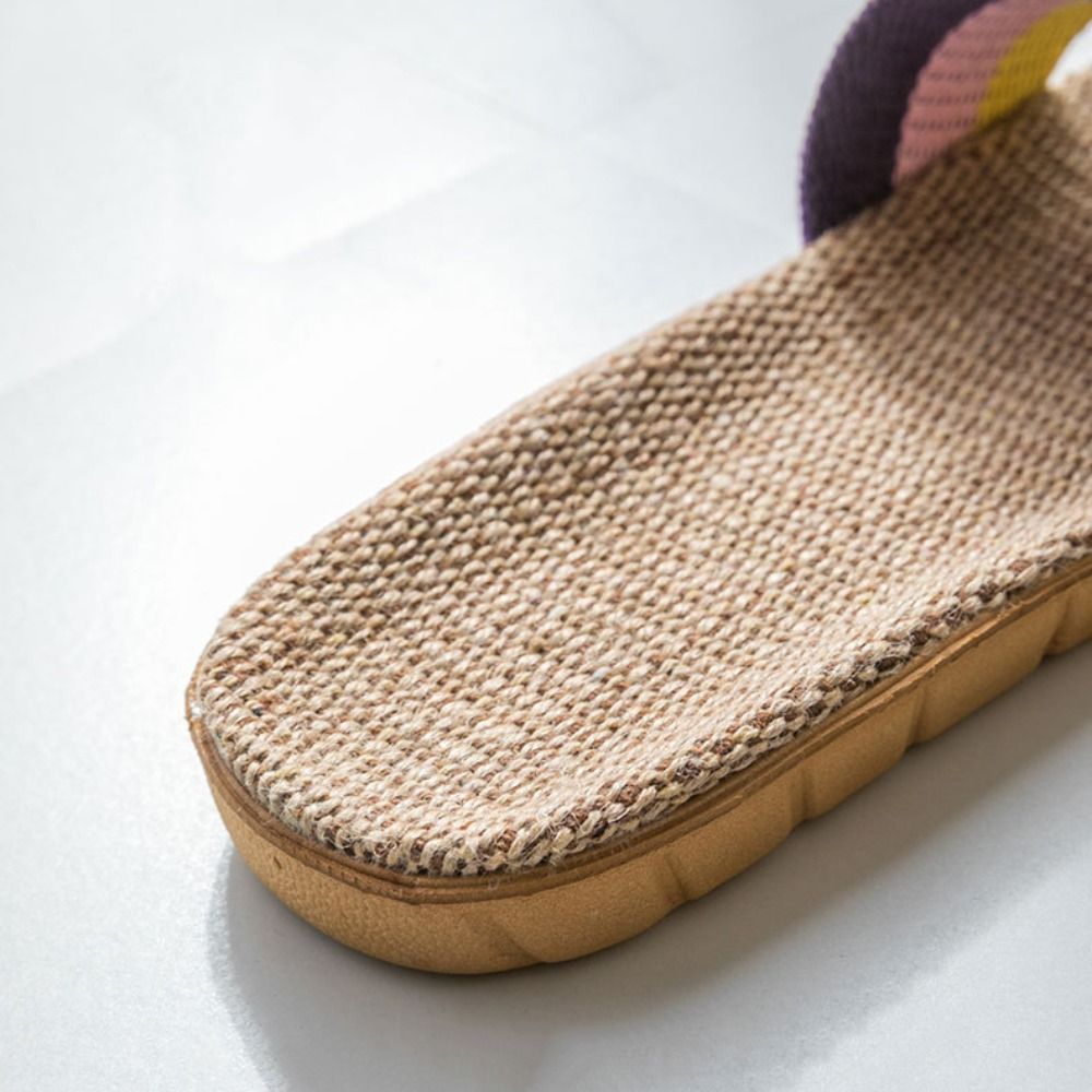 Ethnic Fashion In - Mode etnische stijl linnen kruisslippers vlas