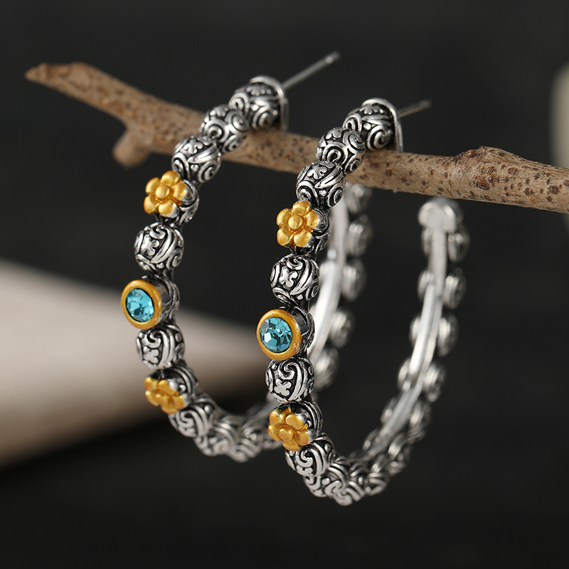 Etnische stijl vintage blauwe  - Ethnic Chic Fashion recensie en prijs