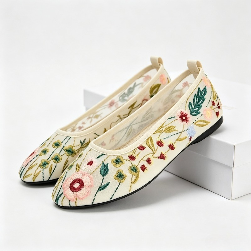 Ronde Neus Mesh Ballet Flats S - Women'S Ethnic Fashion Brands recensie en prijs