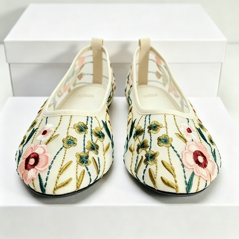 Ronde Neus Mesh Ballet Flats S - Women'S Ethnic Fashion Brands recensie en prijs