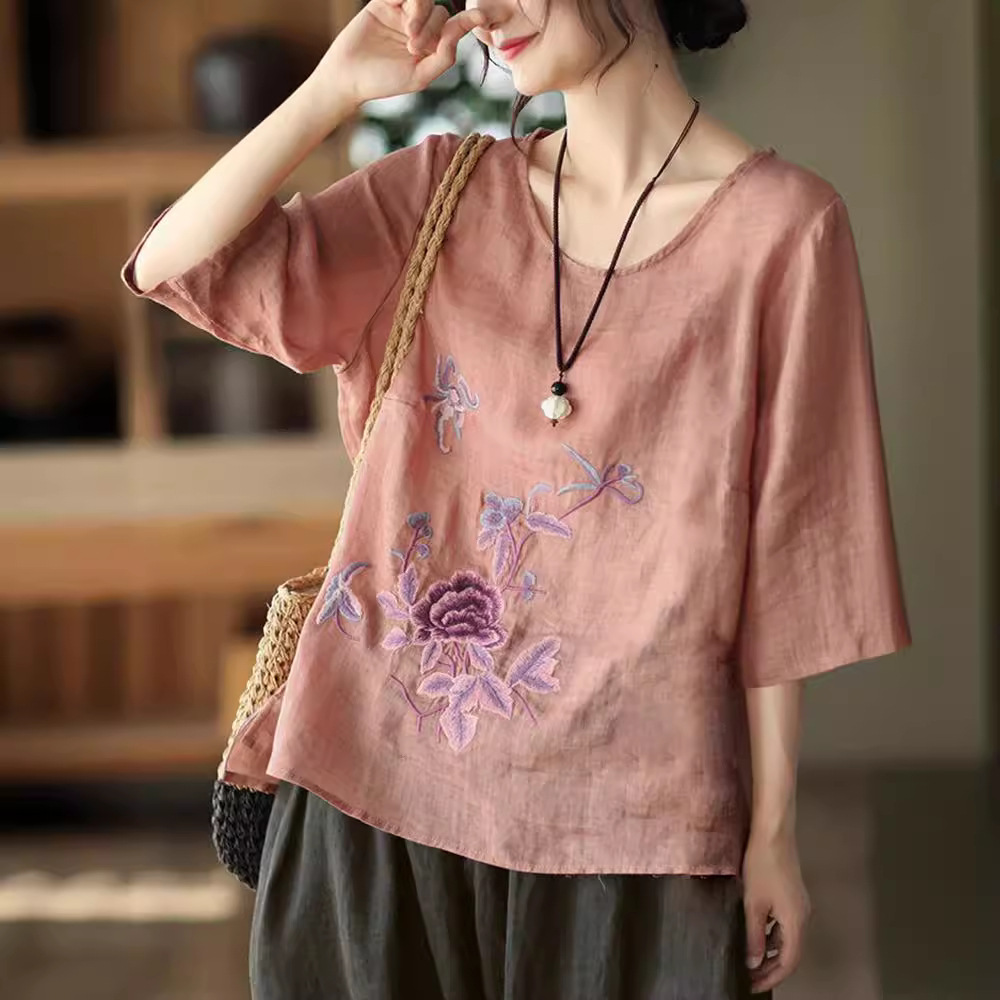 Plus Size Dames Zomer Retro Bl - New Ethnic Fashion recensie en prijs