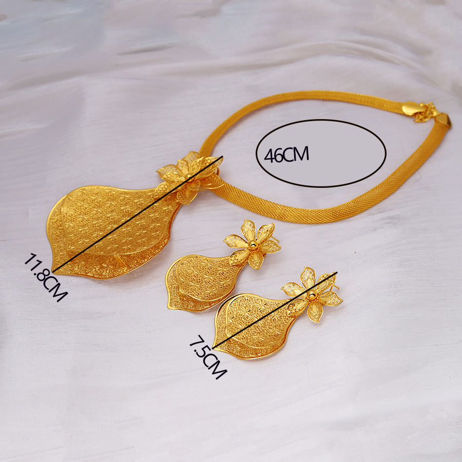 Dubai Ketting Oorbellen Grote  - Ethnic Fashion In recensie en prijs