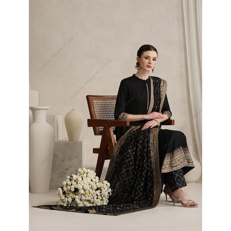 Elegante zwarte Indiase Salwar - Salwar Kameez Set recensie en prijs