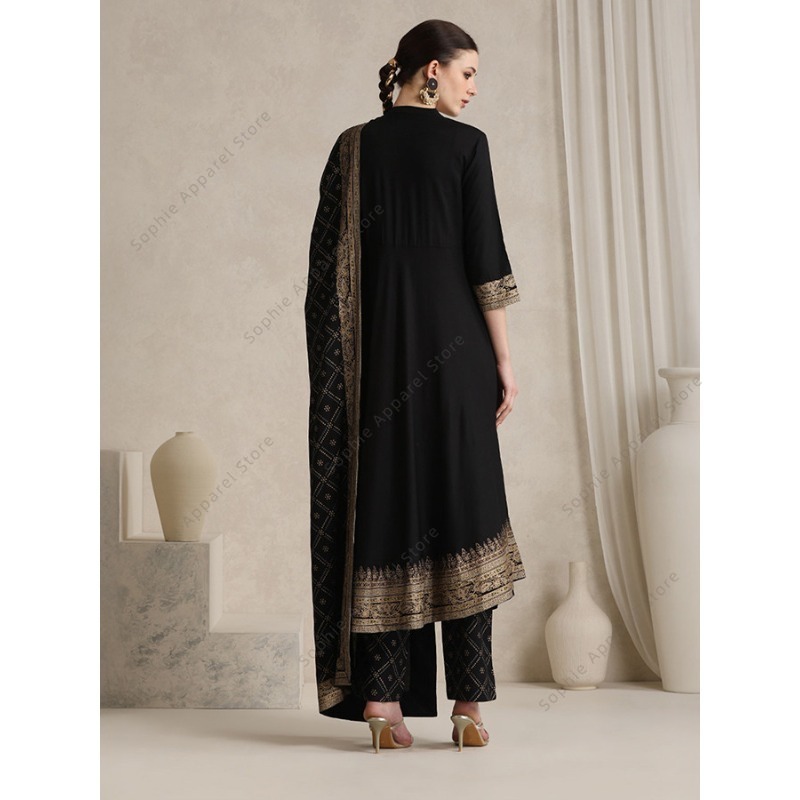 Elegante zwarte Indiase Salwar - Salwar Kameez Set recensie en prijs